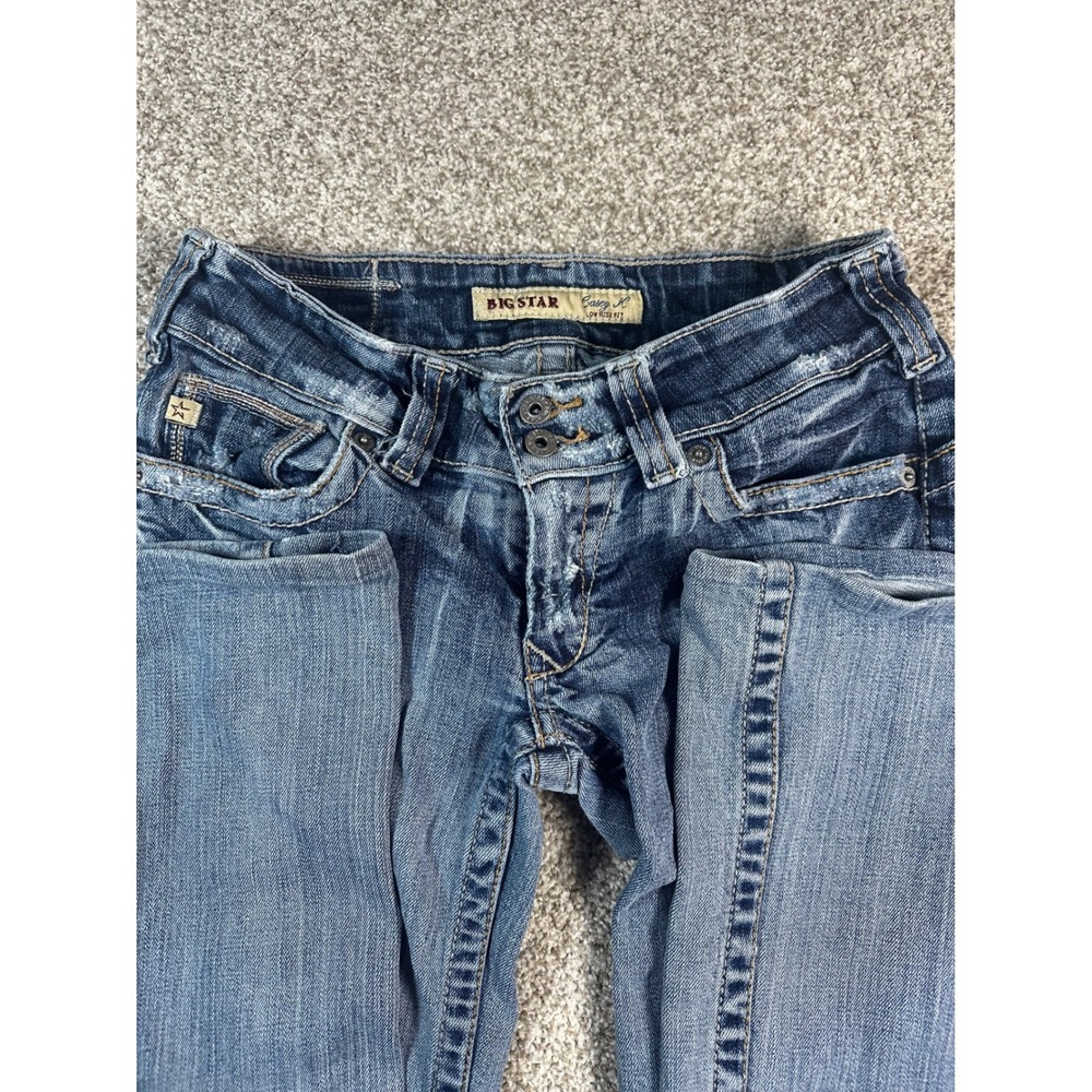 Big Star Casey K Low Rise Bootcut Jeans Medium Wash Blue Denim Size 25R